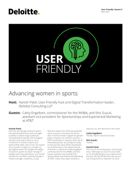 Advancing Women in Sports