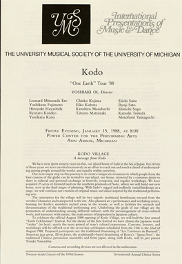Kodo One Earth" Tour '88