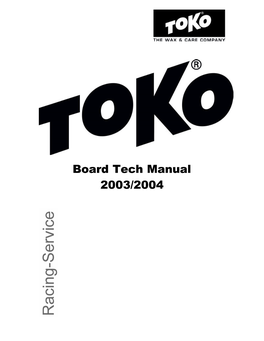 Toko Snowboard Tech Manual