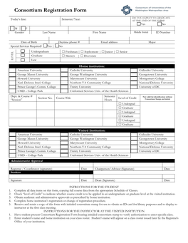 Consortium Registration Form