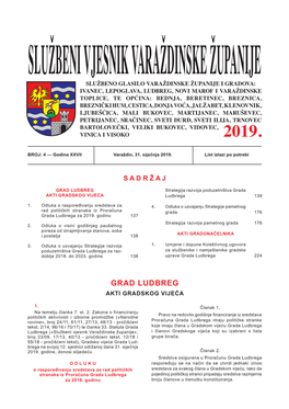 GRAD LUDBREG Strategija Razvoja Poduzetništva Grada AKTI GRADSKOG VIJEĆA Ludbrega 139