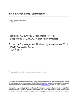 Appendix 5 – Integrated Biodiversity Assessment Tool (IBAT) Proximity Report (Part 5 of 9)