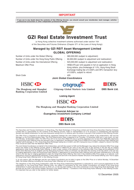 GZI Real Estate Investment Trust