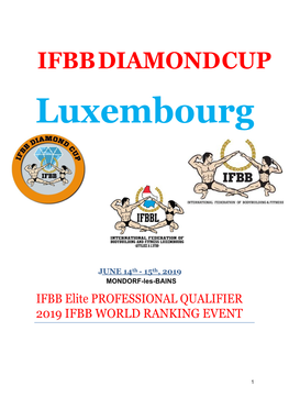 IFBB DIAMOND CUP Luxembourg