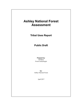 Ashley National Forest Assessment, Tribal Uses Report