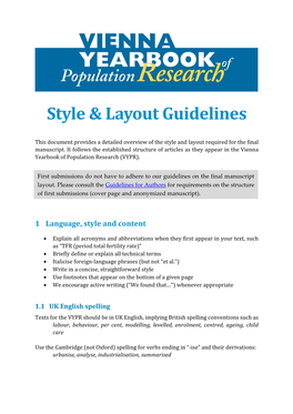 VYPR Style & Layout Guidelines