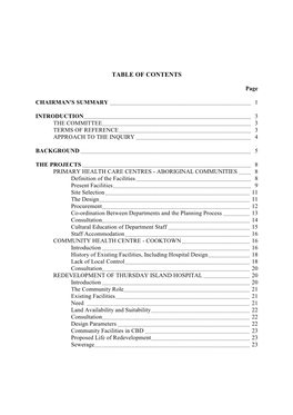 Table of Contents