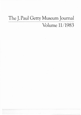 J. Paul Getty Museum Yearbook