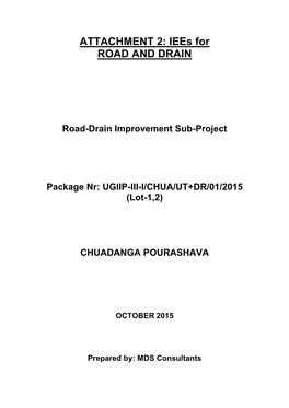 ATTACHMENT 2: Iees for ROAD and DRAIN