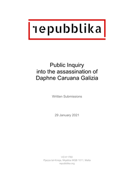 Public Inquiry Into the Assassination of Daphne Caruana Galizia