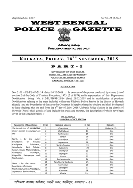 West Bengal Police Gazette