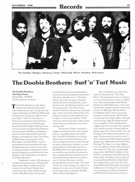 Records the Doobie Brothers: Surf 'N' Turf Music