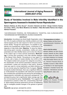 Study of Variables Involved in Male Infertility Identified in the Spermograms Assessed in Assisted Human Reproduction