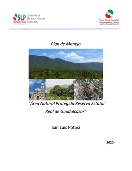 Plan De Manejo “Área Natural Protegida Reserva