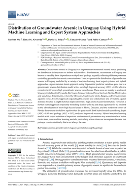 Distribution of Groundwater Arsenic in Uruguay Using Hybrid Machine Learning and Expert System Approaches