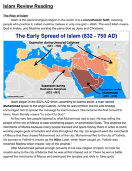 Islam Review Reading