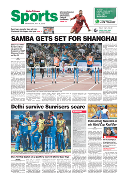 Samba Gets Set for Shanghai