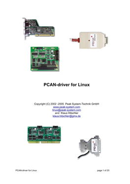 PCAN-Driver for Linux