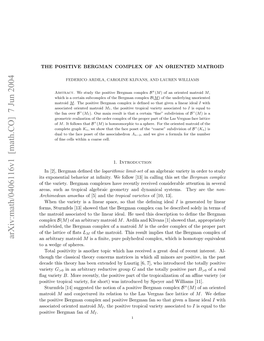 Arxiv:Math/0406116V1