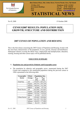 Statistical News