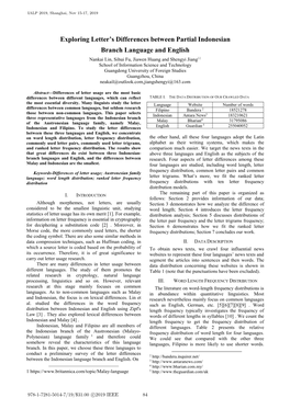 Exploring Letter's Differences Between Partial Indonesian Branch