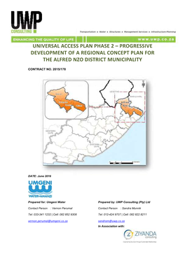 Universal Access Plan Phase 2 – Progressive Development of a Regional Concept Plan for the Alfred Nzo District Municipality