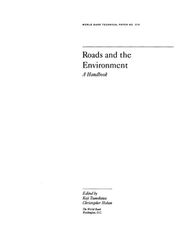 Roads and the Environment a Handbook