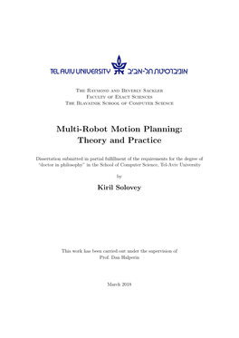 Multi-Robot Motion Planning: Theory and Practice