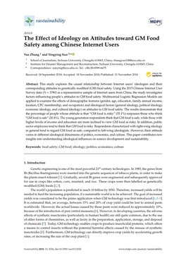 The Effect of Ideology on Attitudes Toward GM Food Safety Among Chinese Internet Users