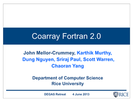 Coarray Fortran 2.0