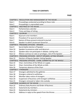 Rules of the Legislative Assembly