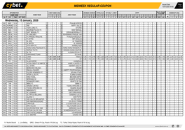 Midweek Regular Coupon 13/01/2020 09:36 1 / 4