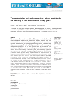 The Understudied and Underappreciated Role of Predation in the Mortality of ﬁsh Released from ﬁshing Gears