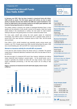 Closed-End Aircraft Funds