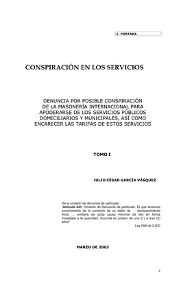 Conspiración En Los Servicios