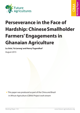 Chinese Smallholder Farmers' Engagements in Ghanaian