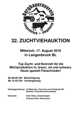 32. Zuchtviehauktion