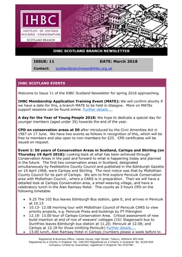 Scotland Branch Newsletter Issue 11