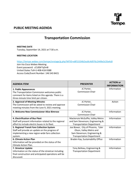 Public Meeting Agenda