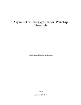 Asymmetric Encryption for Wiretap Channels