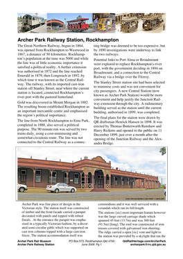 Archer Park Railway Station, Rockhampton