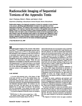 Torsions of the Appendix Testis