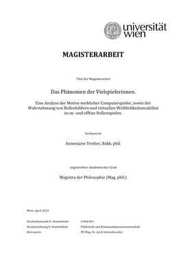 Magisterarbeit