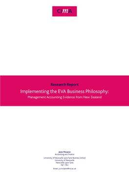 Implementing the EVA Business Philosophy: Management Accounting Evidence from New Zealand