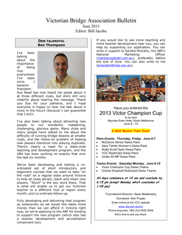 VBA Bulletin June 2013