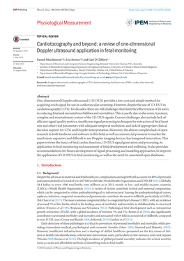 A Review of One-Dimensional Doppler Ultrasound Application in Fetal Monitoring