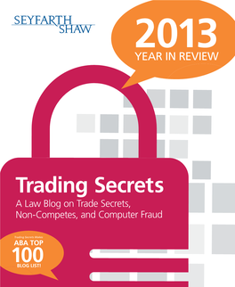Trading Secrets 2013 Year in Review