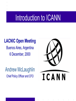 Introduction to ICANN
