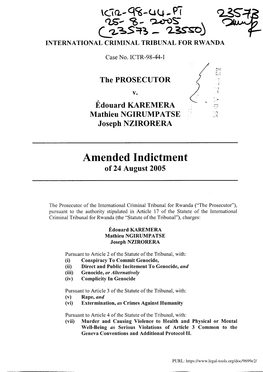 Amended Indictment of 24 August2005