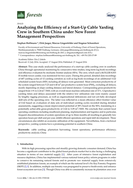 Analyzing the Efficiency of a Start-Up Cable Yarding Crew in Southern